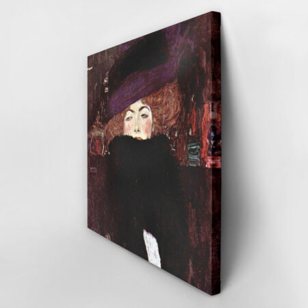 Πίνακας σε καμβά KLIMT - WOMAN WITH A HAT AND A FEATHER BOA - Gustav Klimt Sticky 3