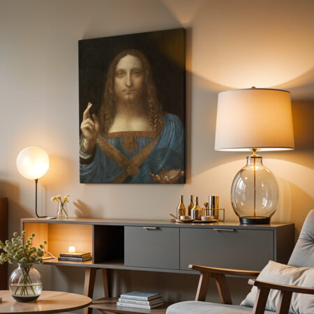 Πινακας σε καμβά LEONARDO DA VINCI - SALVATOR MUNDI - Leonardo Da Vinci