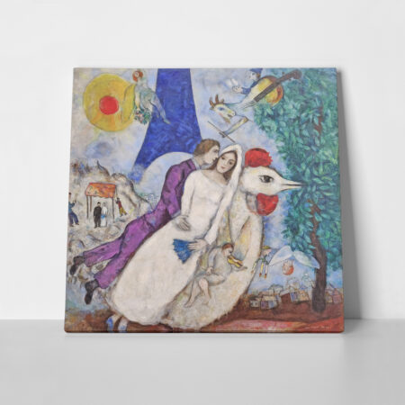 Πίνακας σε καμβά MARC CHAGALL - LES MARLES DE LA TOUR EIFFEL - Αλλοι ζωγραφοι Sticky 1