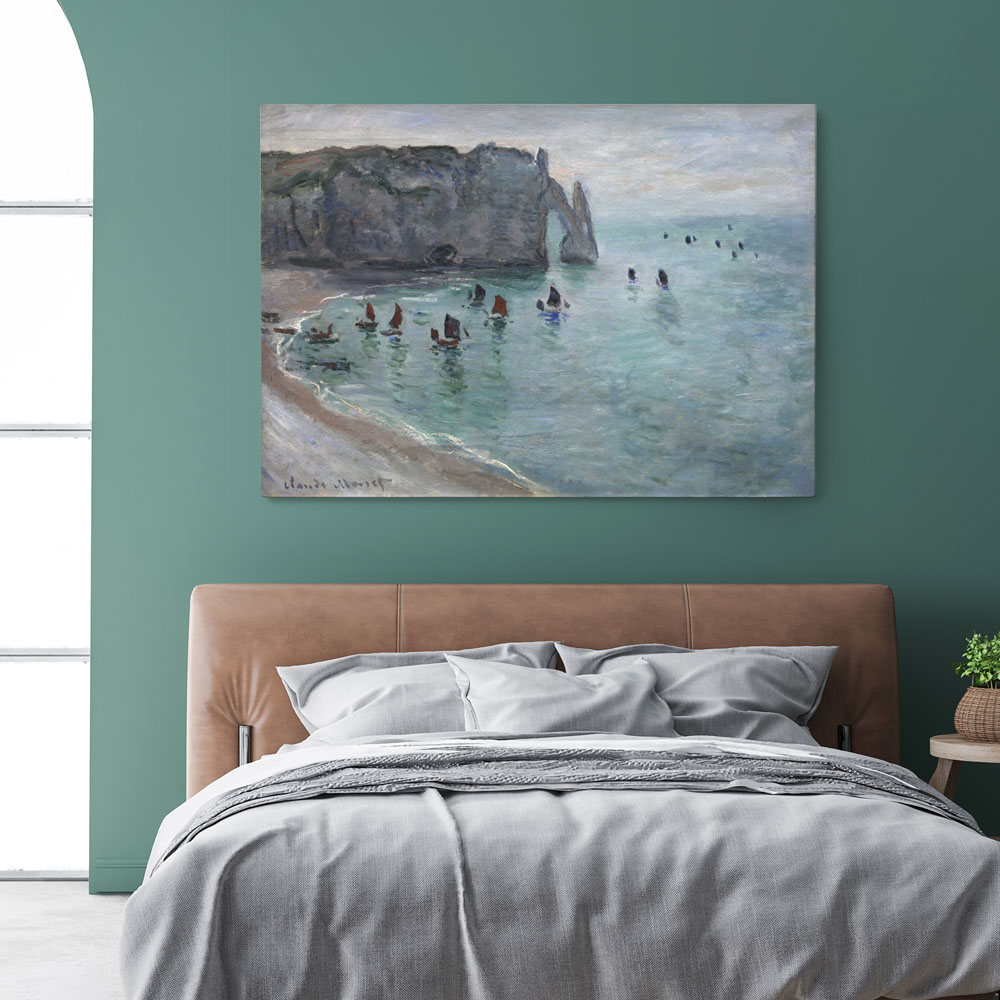 Πινακας σε καμβά MONET - FISHING BOATS LEAVING THE HARBOUR