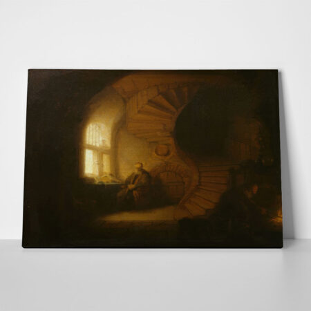 Πινακας σε καμβά REMBRANDT - PHILOSOPHE EN MEDITATION - Rembrandt Sticky 1