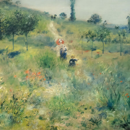 Πινακας σε καμβά RENOIR - CHEMIN MONTANT DANS LES HAUTES HERBES - Pierre Auguste Renoir Sticky 6