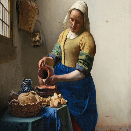 Πινακας σε καμβά VERMEER - THE MILKMAID - Johannes Vermeer Sticky 6
