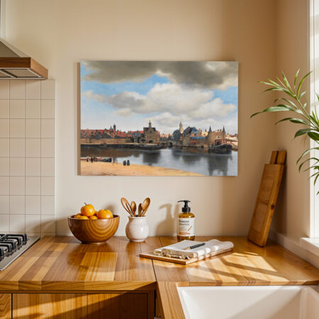 Πινακας σε καμβά VERMEER - VIEW OF DELFT - Johannes Vermeer