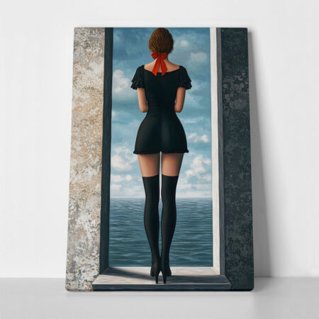 Πινακας σε καμβά WOMAN IN FRONT OF SEA RETRO DREAMSCAPE - Πινακες σε καμβα Sticky 1