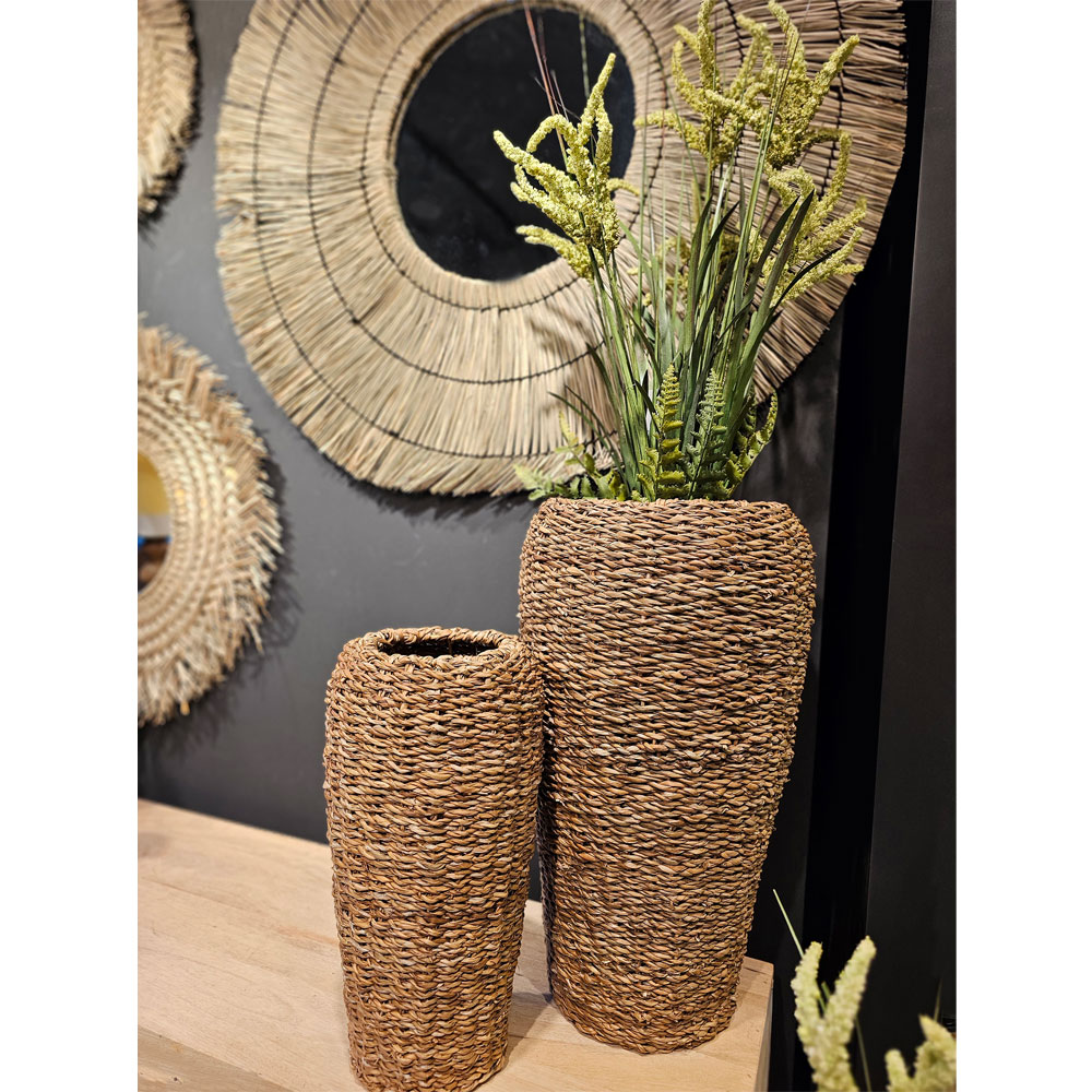 TARRIETA ΦΥΤΟ ΤΕΧΝΗΤΟ ΣΕ ΓΛΑΣΤΡΑ 28x25x74 PVC ΠΡΑΣΙΝΟ ΜΠΕΖ PE