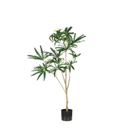 PEACOCK TREE ΔΕΝΤΡΟ ΤΕΧΝΗΤΟ ΣΕ ΓΛΑΣΤΡΑ 120 PE ΠΡΑΣΙΝΟ ΜΕΤΑΞΩΤΟ ΥΦΑΣΜΑ - Τροπικα και Ιδιαιτερα Τεχνητα φυτα