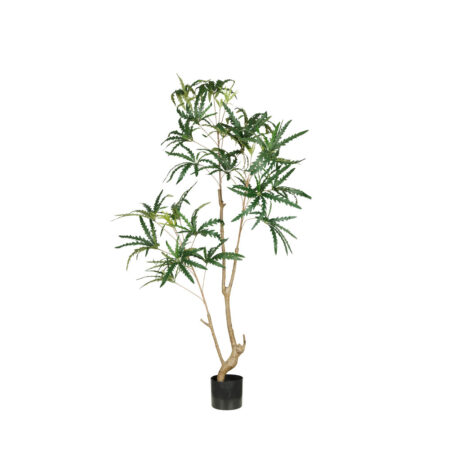 PEACOCK TREE ΔΕΝΤΡΟ ΤΕΧΝΗΤΟ ΣΕ ΓΛΑΣΤΡΑ 150 PE ΠΡΑΣΙΝΟ ΜΕΤΑΞΩΤΟ ΥΦΑΣΜΑ - Τροπικα και Ιδιαιτερα Τεχνητα φυτα