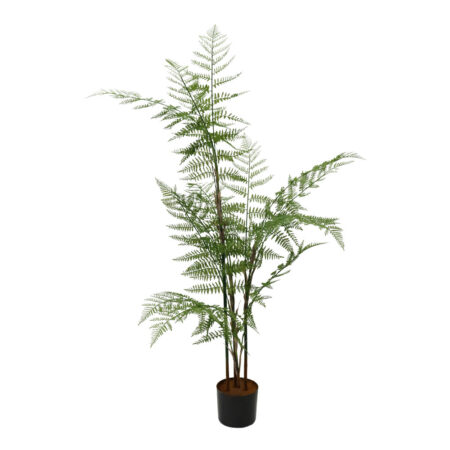 HERICIUM FERN ΔΕΝΤΡΟ ΤΕΧΝΗΤΟ ΣΕ ΓΛΑΣΤΡΑ 130 PVC ΠΡΑΣΙΝΟ ΜΑΥΡΟ ΤΣΙΜΕΝΤΟ