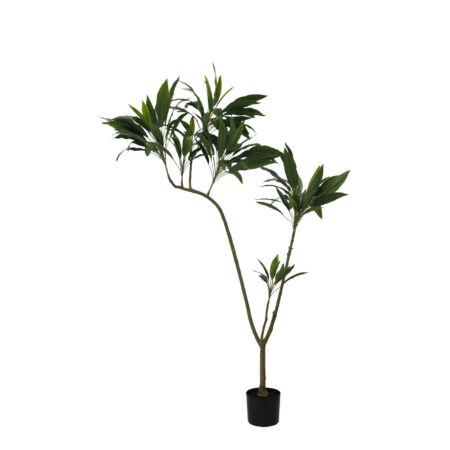 THIN IRON ΔΕΝΤΡΟ ΤΕΧΝΗΤΟ ΣΕ ΓΛΑΣΤΡΑ 160 PVC ΠΡΑΣΙΝΟ ΜΑΥΡΟ ΤΣΙΜΕΝΤΟ - Τροπικα και Ιδιαιτερα Τεχνητα φυτα