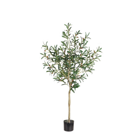 OLIVE TREE ΔΕΝΤΡΟ ΤΕΧΝΗΤΟ ΣΕ ΓΛΑΣΤΡΑ 155 PVC ΠΡΑΣΙΝΟ ΜΑΥΡΟ ΤΣΙΜΕΝΤΟ - Τεχνητες Ελιες