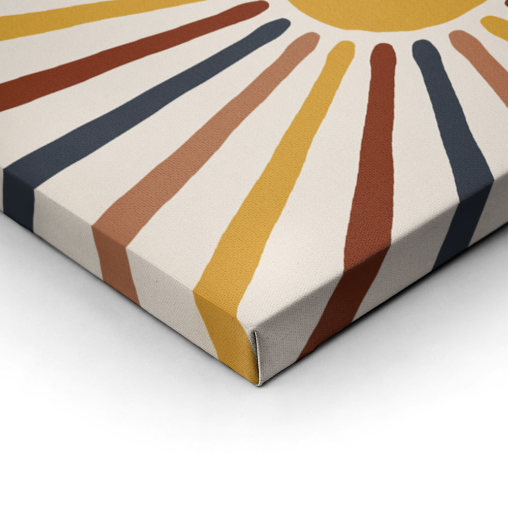 Σετ Δίπτυχος Πινακας σε καμβά ABSTRACT SUN