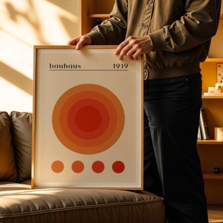 Πόστερ BAUHAUS ORANGE CIRCLES - Abstract - Αφηρημένα