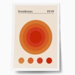 Πόστερ BAUHAUS ORANGE CIRCLES