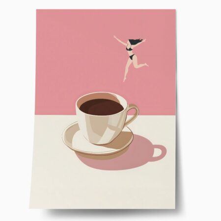 Πόστερ COFFEE DIVER PINK - Πορτραιτα - Φιγουρες Sticky 1