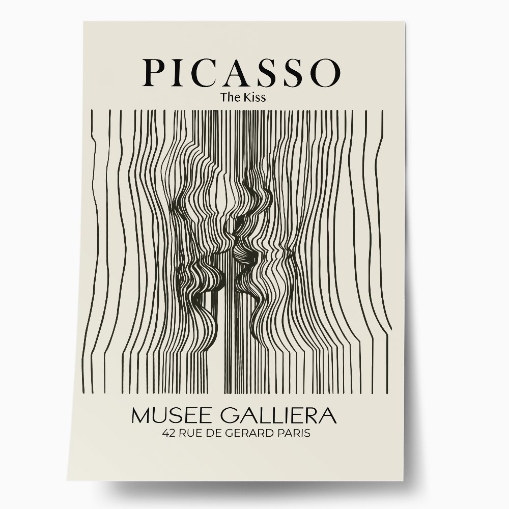 Πόστερ PICASSO - THE KISS LINEART