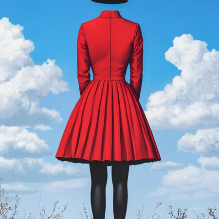 Πινακας σε καμβά RED DRESSED HEADLESS WOMAN WITH HAT RETRO DREAMSCAPE - Μοδα και Διασκεδαση Sticky 6