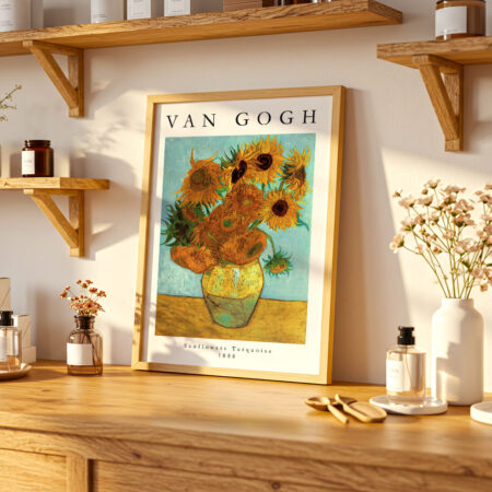 Πόστερ VAN GOGH - SUNFLOWERS TURQUOISE - Posters