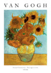 Πόστερ VAN GOGH - SUNFLOWERS TURQUOISE