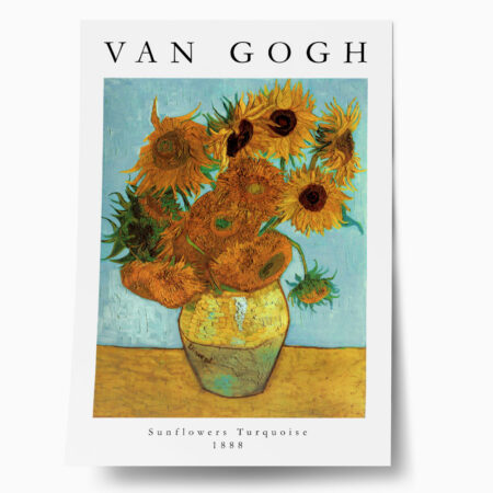 Πόστερ VAN GOGH - SUNFLOWERS TURQUOISE - Posters Sticky 1