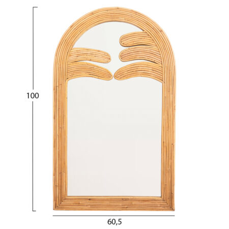 ΚΑΘΡΕΠΤΗΣ ΤΟΙΧΟΥ REFLECT HM4367 ΦΥΣΙΚΟ RATTAN 60x4,5x100Υεκ. - Καθρέπτες Sticky 1