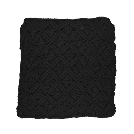 AL MANO ΔΙΑΚΟΣΜΗΤΙΚΟ ΜΑΞΙΛΑΡΙ 45x45x5 ΒΑΜΒΑΚΙ ΜΑΥΡΟ POLYESTER - Διακοσμητικά Μαξιλάρια