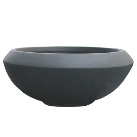 ΚΑΣΠΩ FIBER CLAY ΑΝΘΡΑΚΙ ΓΡΑΝΙΤΗ ΓΑΒΑΘΑ ΜΕΓΑΛΟ Φ55x23cm - Κασπω