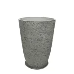 STONE POLYRESIN ΚΑΣΠΩ ΜΕ ΠΙΑΤΟ ΓΚΡΙ ΦΘΑΡΜΕΝΟΣ ΒΡΑΧΟΣ ΜΕΣΑΙΟ - Φ43x60cm
