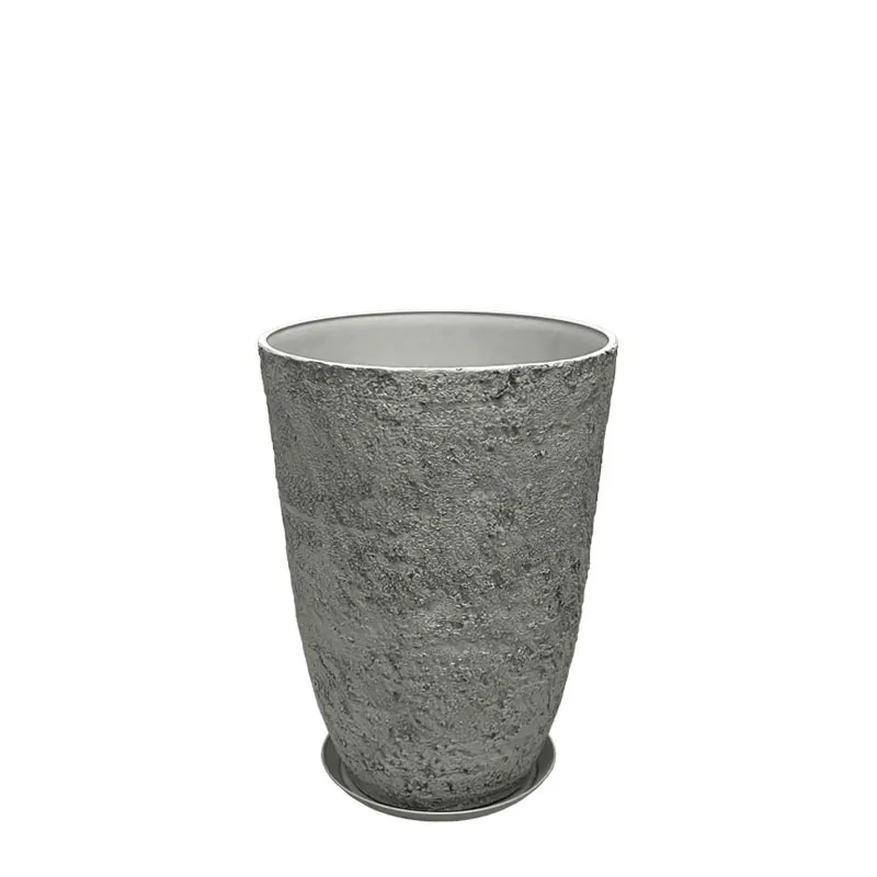 STONE POLYRESIN ΚΑΣΠΩ ΜΕ ΠΙΑΤΟ ΓΚΡΙ ΦΘΑΡΜΕΝΟΣ ΒΡΑΧΟΣ ΜΙΚΡΟ - Φ35.5x49.5cm
