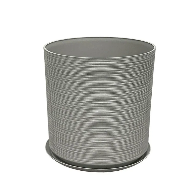 STONE POLYRESIN ΚΑΣΠΩ ΜΕ ΠΙΑΤΟ ΓΚΡΙ ΠΑΛΙΟ ΠΗΛΙΝΟ ΜΕΓΑΛΟ - Φ43x43.5cm