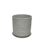 STONE POLYRESIN ΚΑΣΠΩ ΜΕ ΠΙΑΤΟ ΓΚΡΙ ΠΑΛΙΟ ΠΗΛΙΝΟ ΜΕΣΑΙΟ - Φ35x35cm