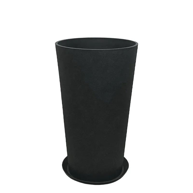 STONE POLYRESIN ΚΑΣΠΩ ΜΕ ΠΙΑΤΟ ΜΑΥΡΟ ΑΝΘΡΑΚΙ ΚΩΝIKO ΨΗΛΟ ΜΕΣΑΙΟ - Φ36.5x62cm
