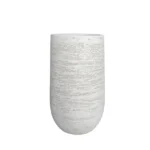 ΚΑΣΠΩ FIBER CLAY ΛΕΥΚΟ-ΕΚΡΟΥ ΨΗΛΟ ΣΤΡΟΓΓΥΛΟ ΜΕΣΑΙΟ Φ44x75cm