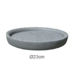 ΠΙΑΤΟ FIBER CLAY ΓΚΡΙ ΓΡΑΝΙΤΗ ΣΤΡΟΓΓΥΛΟ ΓΙΑ ΚΑΣΠΩ - Φ23x3.5cm