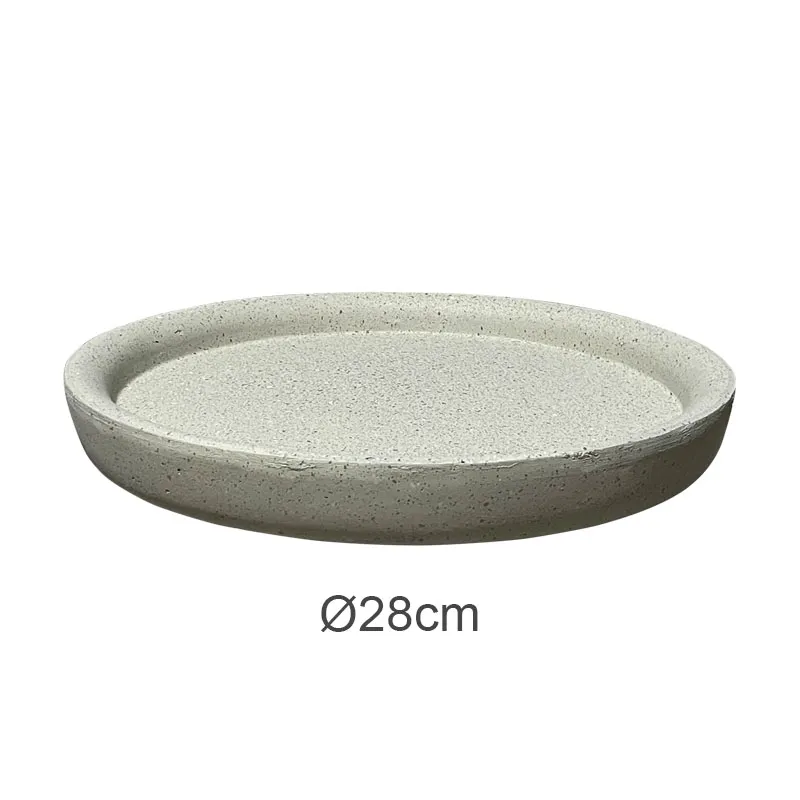 ΠΙΑΤΟ FIBER CLAY ΜΠΕΖ-ΓΡΑΝΙΤΗ ΣΤΡΟΓΓΥΛΟ ΓΙΑ ΚΑΣΠΩ - Φ25x3.5cm