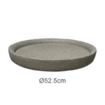 ΠΙΑΤΟ FIBER CLAY ΜΟΚΚΑ-ΜΠΕΖ ΓΡΑΝΙΤΗ ΣΤΡΟΓΓΥΛΟ ΓΙΑ ΚΑΣΠΩ - Φ52.5x4.5cm