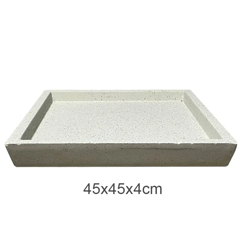 ΠΙΑΤΟ FIBER CLAY ΜΠΕΖ-ΓΡΑΝΙΤΗ ΤΕΤΡΑΓΩΝΟ ΓΙΑ ΚΑΣΠΩ - 45x45x4cm