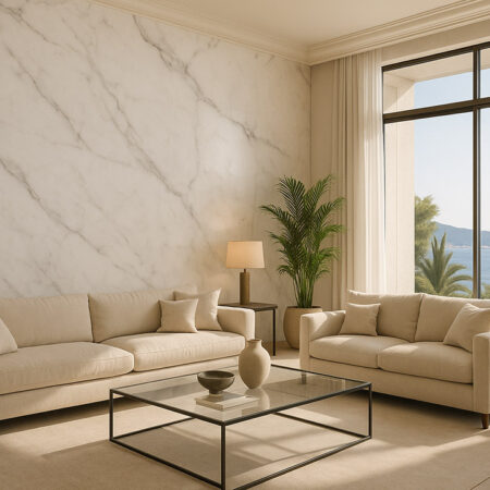 PVC Panel τοιχου 122cm x 280cm x 2,8mm CARRARA BIANCO 101 -  Sticky 3