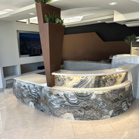 PVC Panel τοιχου 122cm x 280cm x 2,8mm ONYX GREY 870 -  Sticky 3