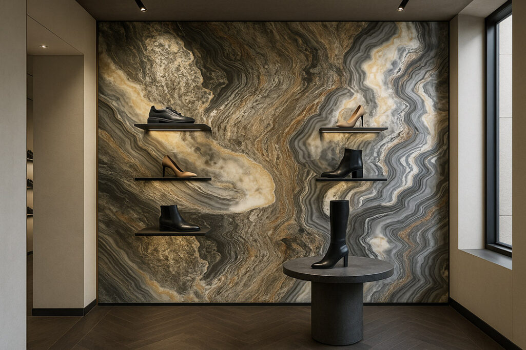 PVC Panel τοιχου 122cm x 280cm x 2,8mm ONYX GREY 870