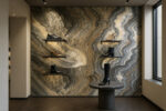 PVC Panel τοιχου 122cm x 280cm x 2,8mm ONYX GREY 870