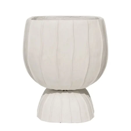 FIBERCLAY ΚΑΣΠΩ ΜΠΩΛ ΜΕ ΒΑΣΗ ΕΚΡΟΥ / ΡΑΒΔΩΣΕΙΣ - 32.5x32.5x39.5cm