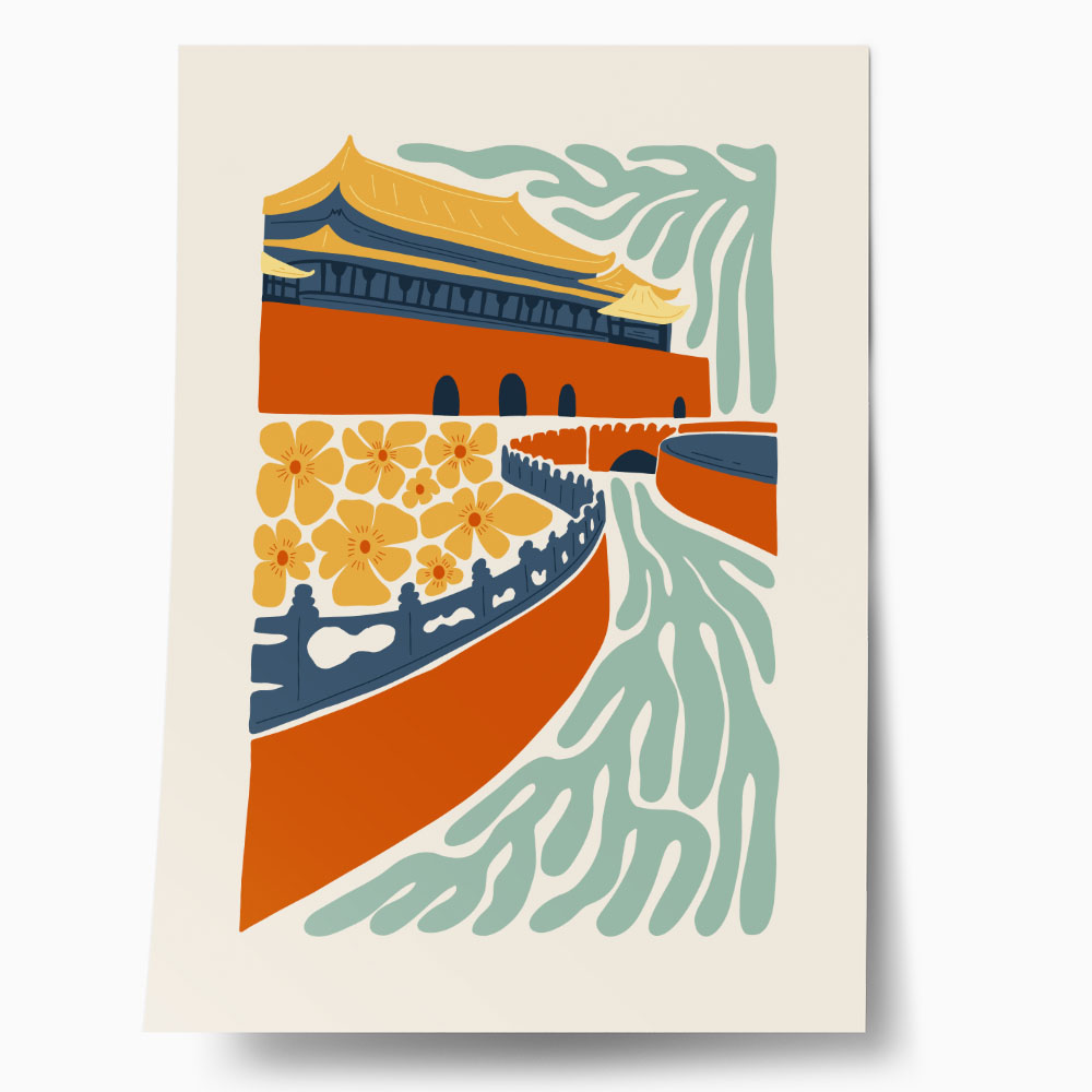 Πόστερ ABSTRACT BEIJING FORBIDDEN CITY