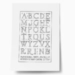 Πόστερ ABSTRACT BLACK AND WHITE CAPITAL LETTERS
