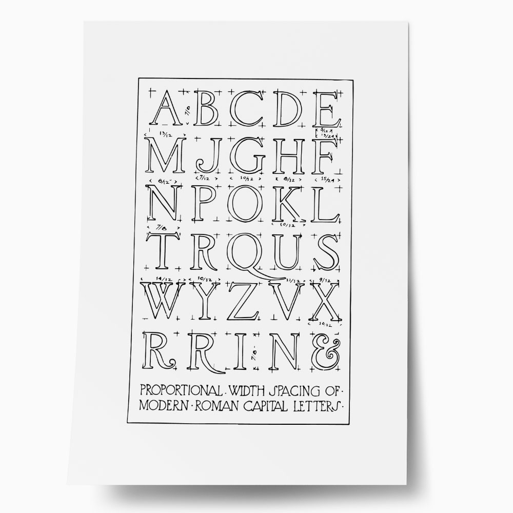 Πόστερ ABSTRACT BLACK AND WHITE CAPITAL LETTERS