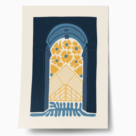 Πόστερ ABSTRACT LOUVRE MUSEUM - Πολεις - Χαρτες Sticky 1