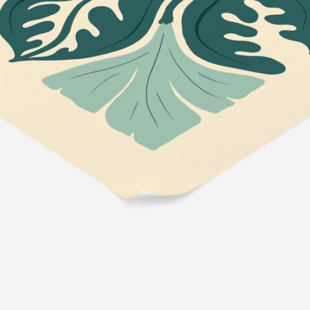 Πόστερ ABSTRACT MINT AND GREEN FLOWERS - Abstract - Αφηρημένα Sticky 2