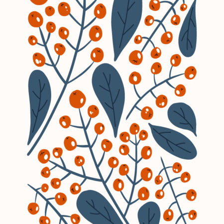 Πόστερ ABSTRACT RED AND BLUE FLOWERS - Botanical - Λουλούδια Sticky 3