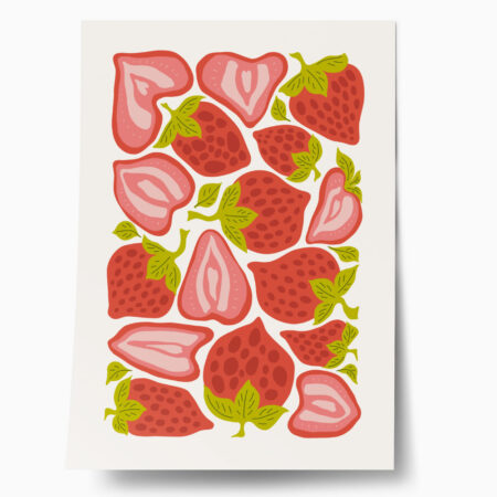 Πόστερ ABSTRACT STRAWBERRIES - Food & Drink Sticky 1