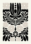Πόστερ BLACK AND WHITE FLORAL 10